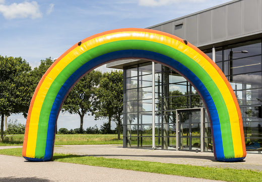 Koop een 9x6m opblaasbare start boog in regenboog kleur online bij JB Inflatables Nederland. Bestel nu opblaasbare reclamebogen in standaard kleuren en afmetingen
