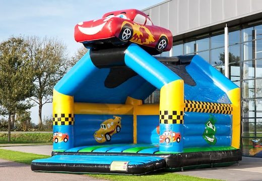 Super springkussen overdekt kopen in auto thema voor kinderen. Koop springkussen online bij JB Inflatables Nederland