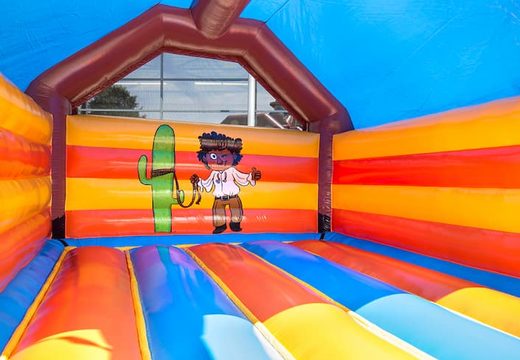 Super springkussen overdekt kopen in cowboy thema voor kinderen. Bestel springkussen online bij JB Inflatables Nederland