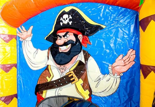 Jumpy Happy Piraat springkussen met een glijbaan kopen voor kinderen. Bestel opblaasbare springkussens online bij JB Inflatables Nederland