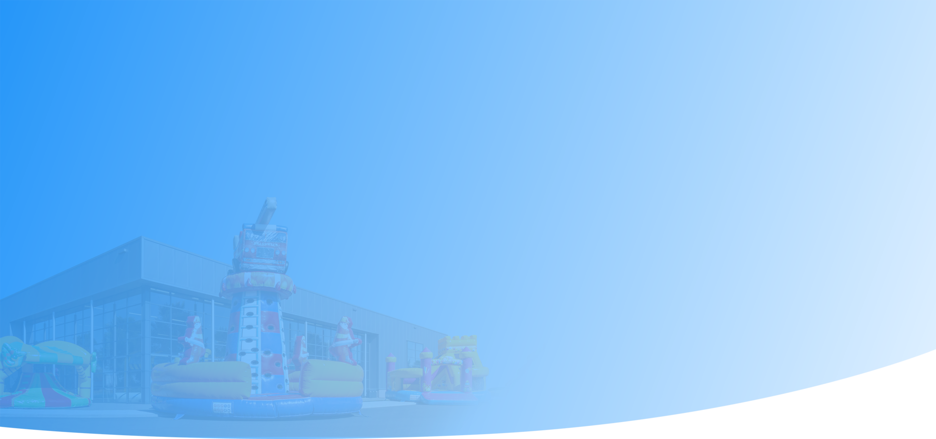 blauwe achtergrond Jb Inflatables