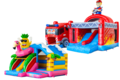 JB Springkussens met dubbele glijbaan en veel spring plezier kopen