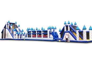 Koop een mega 46.5meter stormbaan in thema kasteel voor kinderen. Bestel opblaasbare stormbanen nu online bij JB Inflatables Nederland