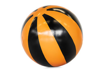 Opblaasbare superbal 2 meter groot oranje zwart kopen voor kinderen