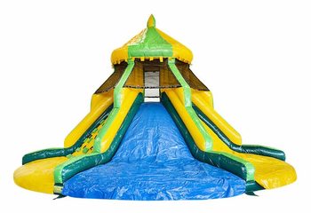 Koop toren inflatable slide in jungle thema voor kinderen. Bestel opblaasbare glijbanen nu online bij JB Inflatables Nederland