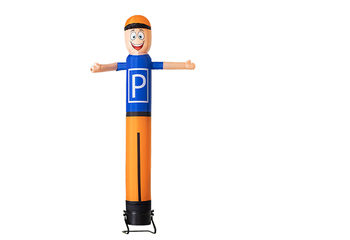 Koop online de opblaasbare 4m waving skyman 3d auto parking bij JB Inflatables Nederland; specialist in opblaasbare items zoals skytubes & skydancers