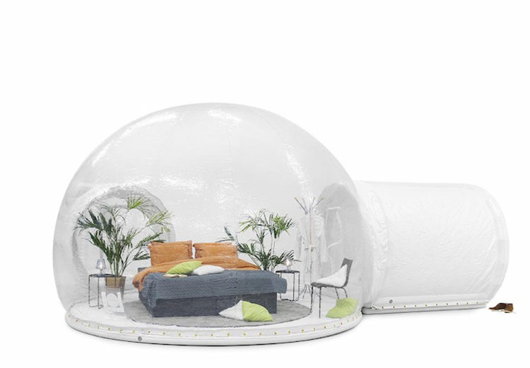 Perforatie Waarschijnlijk Rose kleur Dome Transparant 4m + Dichte Cabine | Tenten | JB-Inflatables