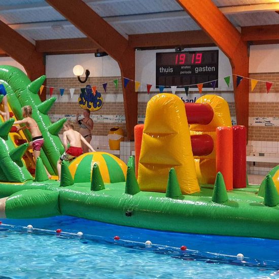 Krokodil stormbaan in zwembad molenduin van JB-inflatable