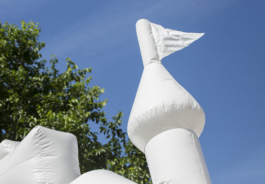 Standaard overdekt wit luchtkussen kopen in thema trouwen kasteel voor kinderen. Koop luchtkussens online bij JB Inflatables Nederland