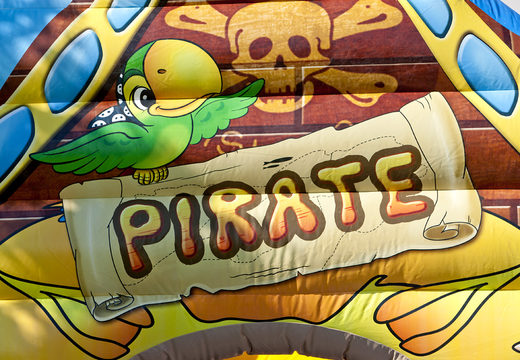 Multiplay Piraten world extra brede glijbaan met 3D-obstakels voor kids kopen. Bestel opblaasbare glijbanen nu online bij JB Inflatables Nederland