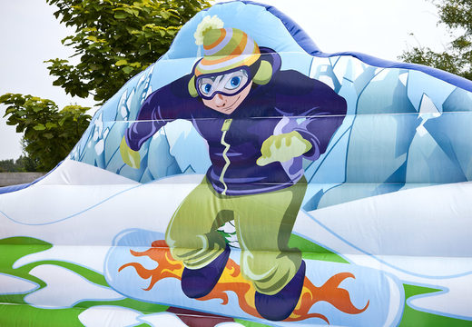 Bestel een opblaasbare valmat in snowboard thema. Koop een opblaasbare valmat nu online bij JB Inflatables Nederland