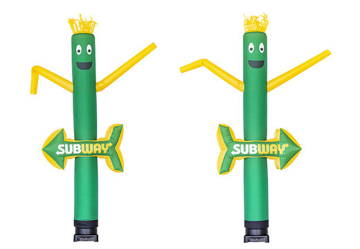Gepersonaliseerde Subway 3D skydancer bestellen bij JB Promotions Nederland. Promotionele inflatable tubes in alle soorten en maten razendsnel op maat gemaakt