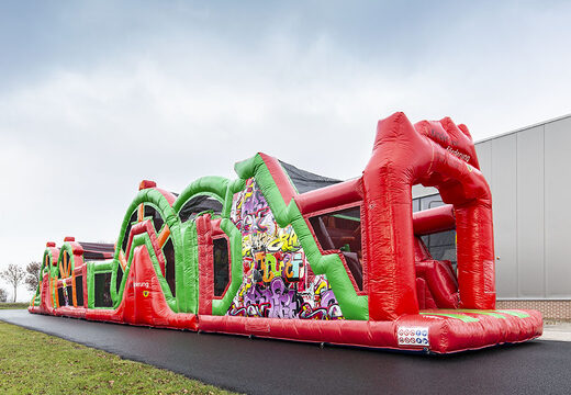 Grote inflatable Stadt Dormund graffiti stormbaan voor zowel jong als oud kopen. Bestel opblaasbare stormbanen nu online bij JB Inflatables Nederland