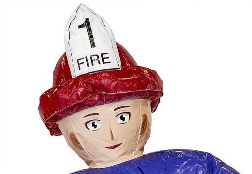 Bestel brandweer springkussen in een uniek design met twee ingangen, een glijbaan in het midden en 3D objecten voor kids. Koop springkussens online bij JB Inflatables Nederland