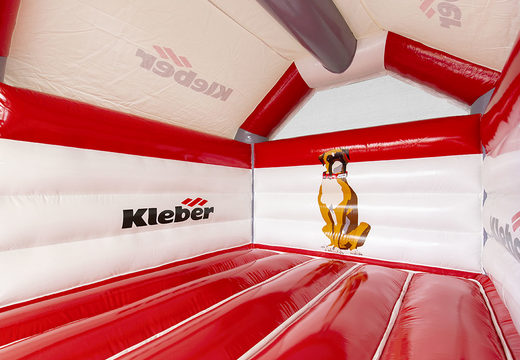 Promotionele op maat gemaakte Kleber A Frame springkussen kopen. Bestel nu opblaasbare reclame luchtkussens in eigen huisstijl bij JB Inflatables Nederland