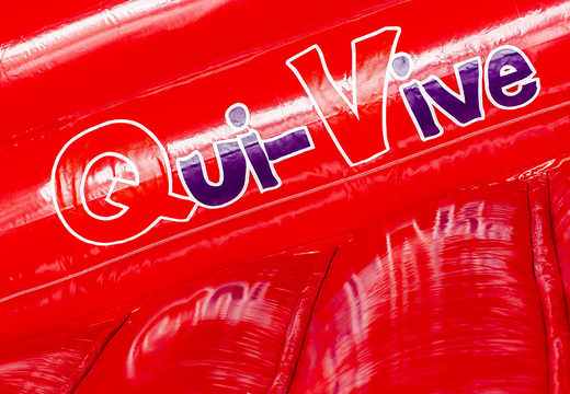 Maatwerk Qui-Vive brandweer springkussen - tekstdetail