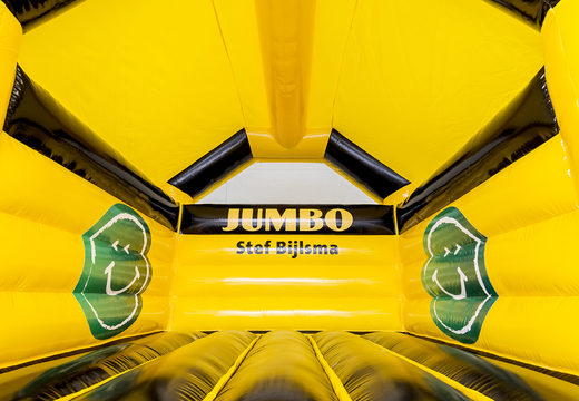 Bestel nu op maat gemaakte Jumbo - a frame springkussen compleet met Jumbo logo in de zwart gele kleuren met of zonder glijbaan leverbaar bij JB Promotions Nederland. Promotionele springkussens in alle soorten, maten en kleuren razendsnel op maat gemaakt