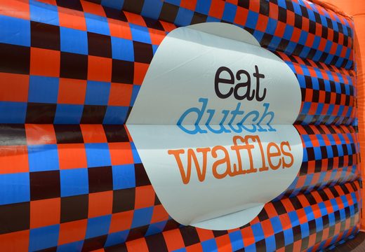 Koop gepersonaliseerde Dutch Waffles - a frame springkussen voor promotionele doeleinden bij JB Inflatables Nederland . Vraag nu gratis ontwerp aan voor opblaasbare luchtkussens in eigen huisstijl