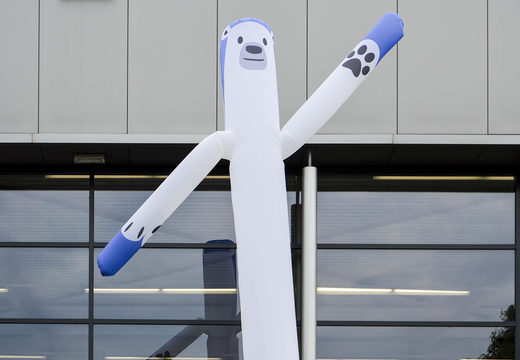 Opblaasbare AquaZoo Friesland skydancer op maat gemaakt bij JB Promotions Nederland; specialist in opblaasbare reclame artikelen zoals inflatable tubes