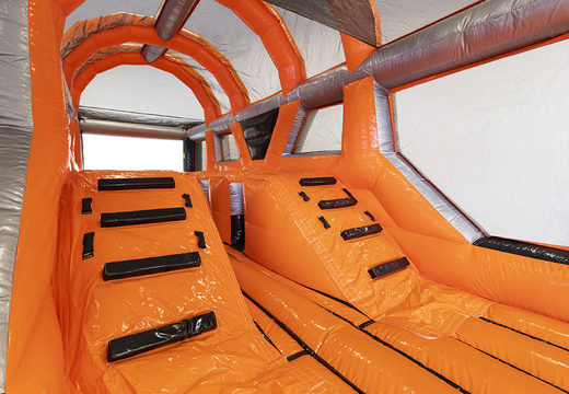 Giga stormbaan in thema Canyon Jump voor kids bestellen. Koop opblaasbare stormbanen nu online bij JB Inflatables Nederland