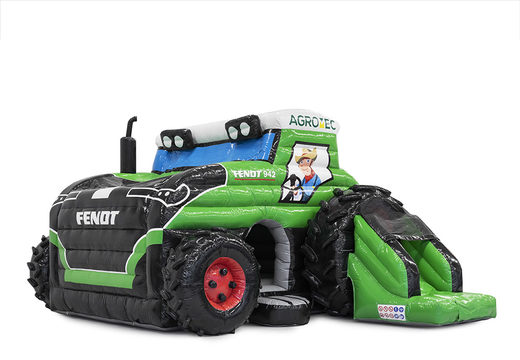 Bestel nu op maat gemaakte Agrotec tractor springkussen bij JB Promotions Nederland. Maatwerk opblaasbare reclame springkussens in verschillende soorten en maten te koop