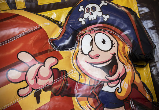 Promotionele op maat gemaakt Mini Flevojump springkussen met Piraat Slidekopen bij JB Promotions Nederland. Bestel nu opblaasbare reclame luchtkussens in eigen huisstijl bij JB Inflatables Nederland