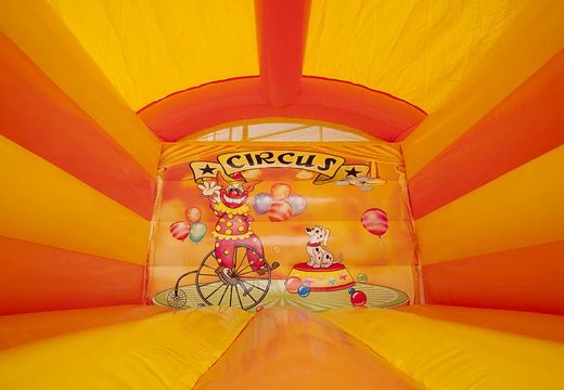 Klein overdekt springkasteel te koop in circus thema voor kinderen. Koop springkastelen online bij JB Inflatables Nederland