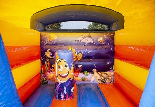 Klein springkussen overdekt kopen in thema seaworld voor kinderen. Bezoek ons online op JB Inflatables Nederland
