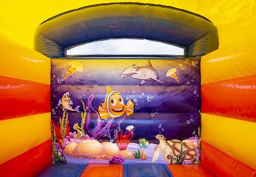 Klein springkussen overdekt kopen in thema seaworld voor kinderen. Bezoek ons online op JB Inflatables Nederland