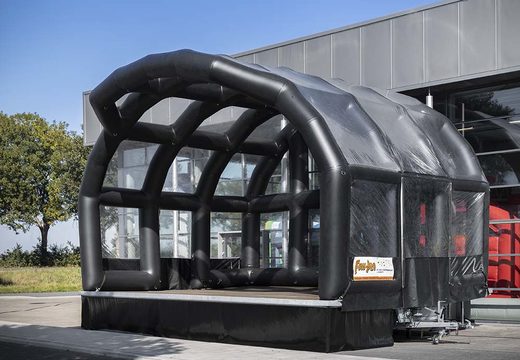Inflatable trailer stage 