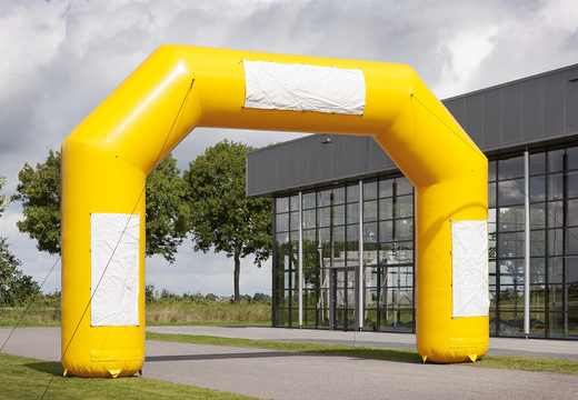 Koop opblaasbare start & finish bogen in het geel direct online bij JB Inflatables Nederland. De standaard bogen passen uitstekend bij sportevenementen