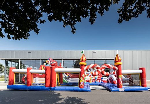 Bestel groot opblaasbaar springkussen in circus thema voor kinderen. Koop springkussens online bij JB Inflatables Nederland 