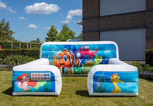 Bubble park seaworld met een schuimkraan kopen voor kids. Bestel opblaasbare springkussens bij JB Inflatables Nederland