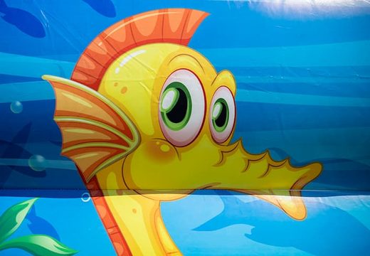 JB Bubbles opblaasbaar open springkussen met schuimkraan kopen in seaworld thema voor kids. Bestel opblaasbare springkussens bij JB Inflatables Nederland