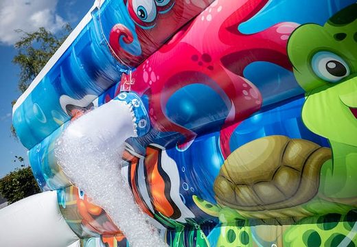 Open Bubble park seaworld met een schuimkraan te gebruiken voor kids. Bestel opblaasbare springkastelen bij JB Inflatables Nederland