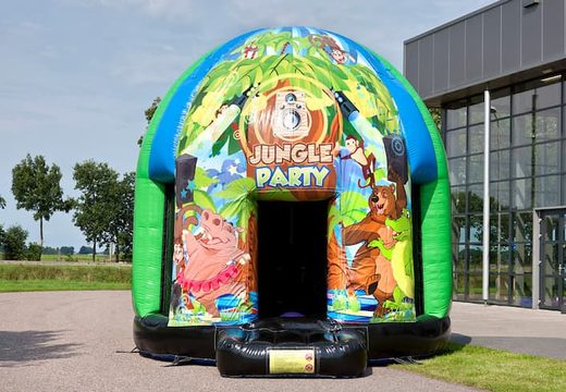  Multi-thema 3,5m springkussen in thema Jungle Party voor kids bestellen. Koop online opblaasbare sprinkussens bij JB Inflatables Nederland