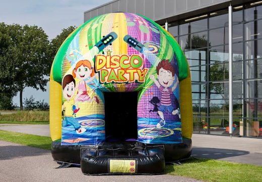 Groot opblaasbaar overdekt disco springkasteel van 5 meter te koop in thema party feest dansen muziek voor kinderen
