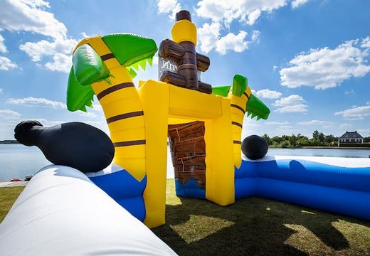 Inflatable schuim bubble park in thema piraat kopen voor kinderen