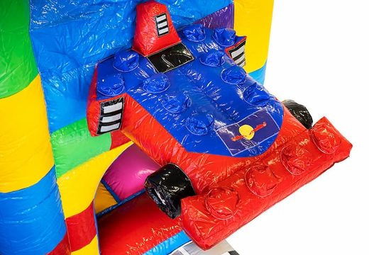 Indoor opblaasbaar multiplay superblocks springkussen met een glijbaan en 3D objecten kopen voor kinderen. Bestel springkussens online bij JB Inflatables Nederland