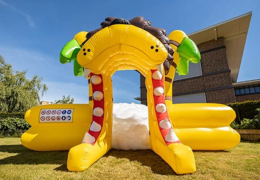 Inflatable schuim bubble park in thema leeuw kopen voor kids