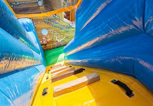 Groot opblaasbaar open speelpark springkussen van 15 meter met glijbaan en klimmen kopen in thema sealife world zee voor meiden