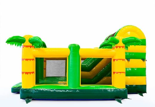 Koop een slidebox sprinkasteel in thema Jungle met een glijbaan voor kids. Koop springkastelen online bij JB Inflatables Nederland