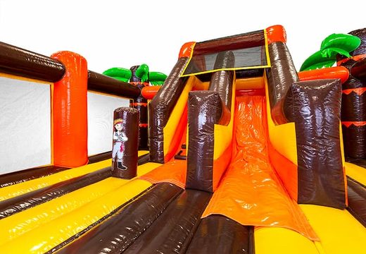 Slidebox Pirate springkussen met glijbaan bestellen voor kids. Koop springkussens online bij JB Inflatables Nederland