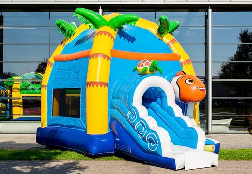 Bestel opblaasbaar maxifun springkussen met dak in thema seaworld voor kinderen bij JB Inflatables Nederland. Koop springkussens online bij JB Inflatables Nederland
