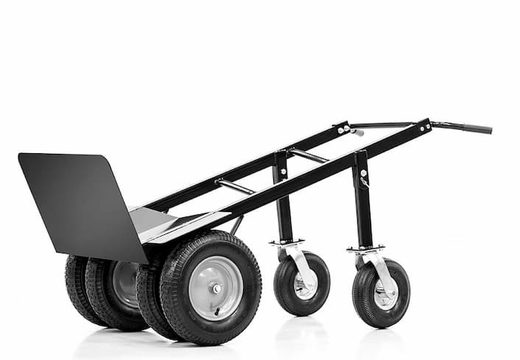 Handige steekwagen zwart kopen met zes wielen voor inflatables