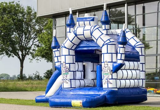 Midi multifun springkasteel met glijbaan kopen in kasteel thema voor kinderen. Koop springkastelen online bij JB Inflatables Nederland