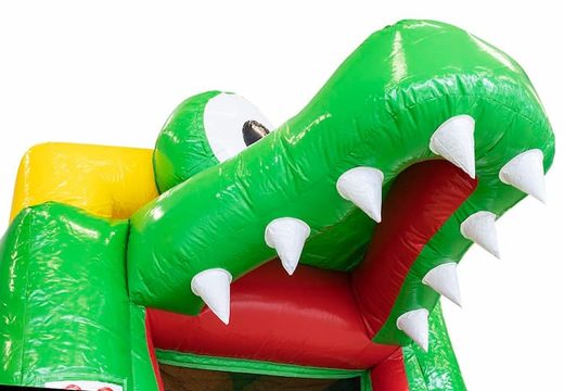 Bestel opblaasbaar multiplay springkasteel in krokodil thema met of zonder bad voor kinderen bij JB Inflatables Nederland. Koop springkastelen online bij JB Inflatables Nederland