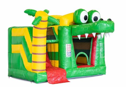 Koop opblaasbaar multiplay springkasteel in thema krokodil inclusief met of zonder bad voor kinderen bij JB Inflatables Nederland. Bestel springkastelen online bij JB Inflatables Nederland