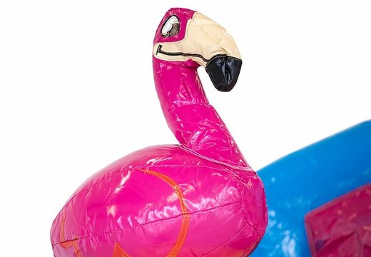 Multifunctioneel mini splash bounce flamingo springkussen kopen bij JB Inflatables Nederland. Bestel springkussens online bij JB Inflatables Nederland