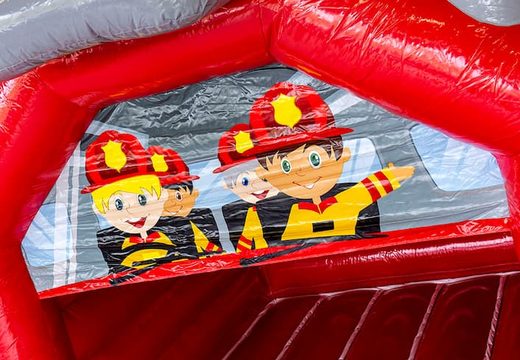 Standaard overdekt luchtkussen kopen in thema brandweer voor kinderen